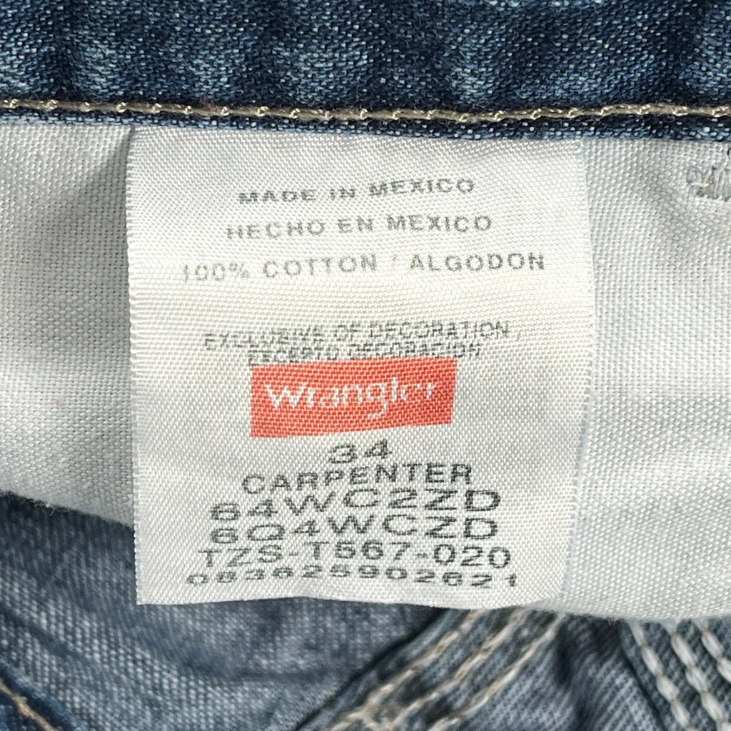 Wrangler Carpenter Shorts - 32W 10L Blue Cotton - Image 6