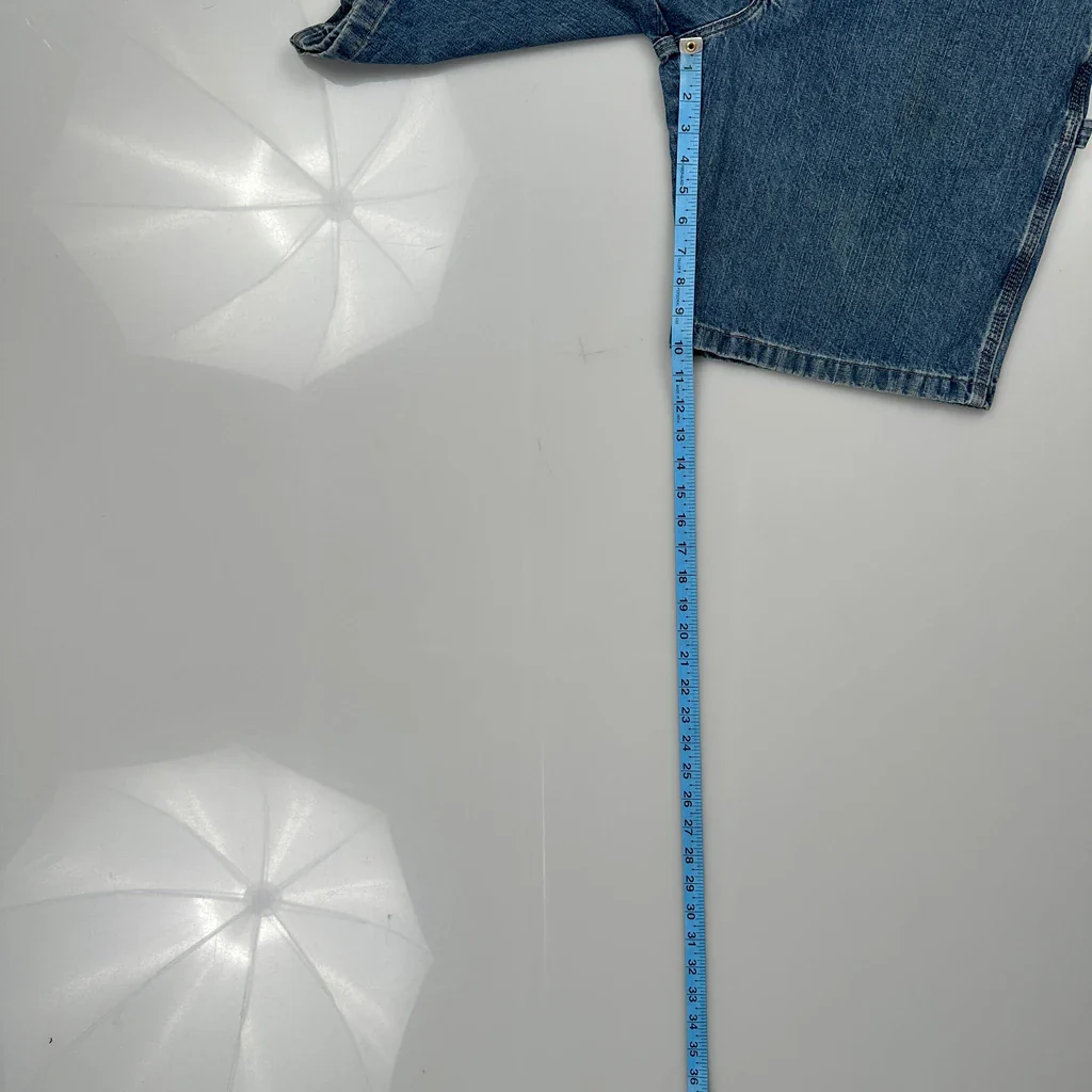 Wrangler Carpenter Shorts - 33W 9L Blue Cotton - Image 5