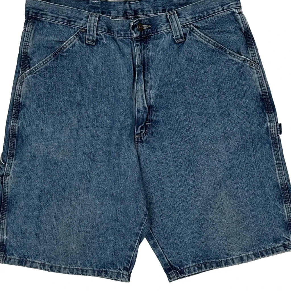 Wrangler Carpenter Shorts - 33W 10L Blue Cotton - Image 10