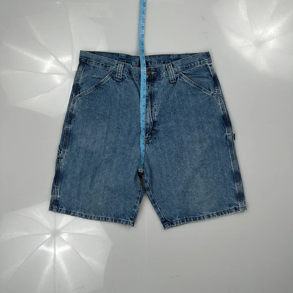 Wrangler Carpenter Shorts - 33W 10L Blue Cotton - Image 4