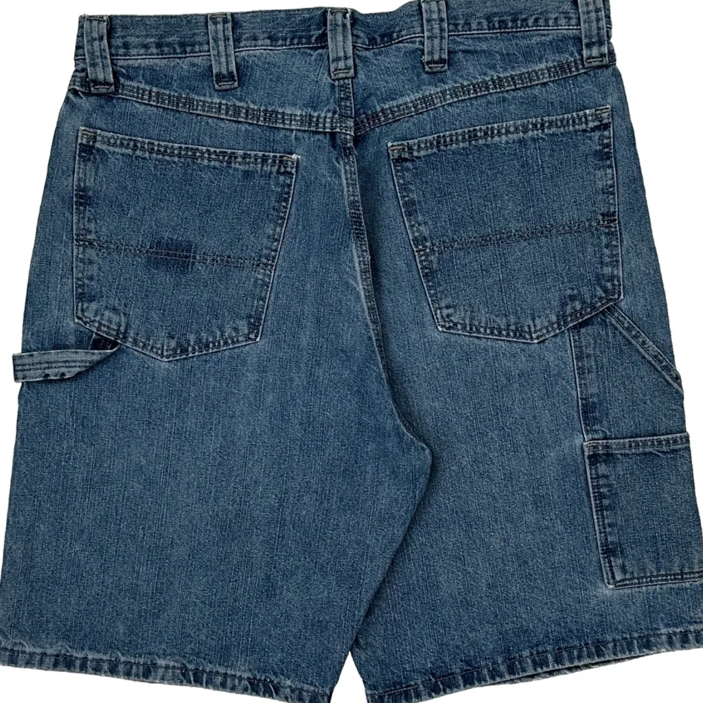 Wrangler Carpenter Shorts - 33W 10L Blue Cotton - Image 7