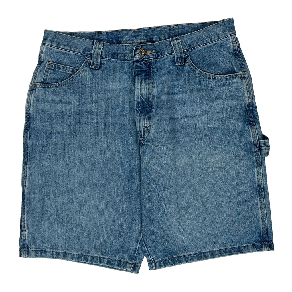 Wrangler Carpenter Shorts - 33W 10L Blue Cotton - Image 2