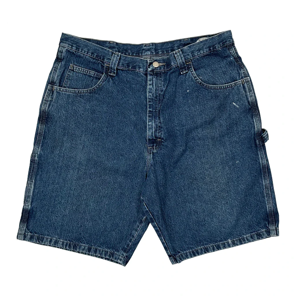 Wrangler Carpenter Shorts - 34W 10L Blue Cotton - Image 2
