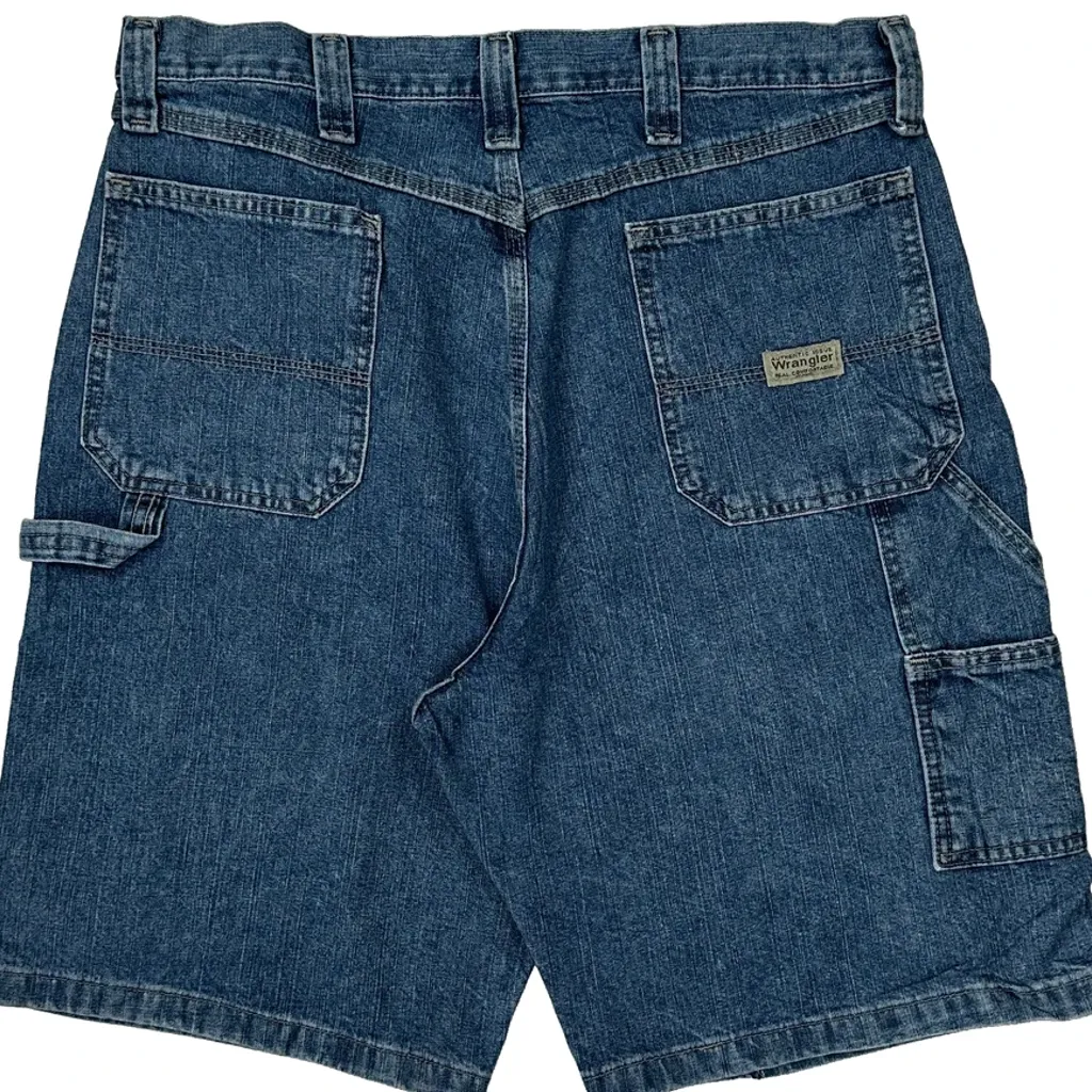 Wrangler Carpenter Shorts - 34W 11L Blue Cotton - Image 8