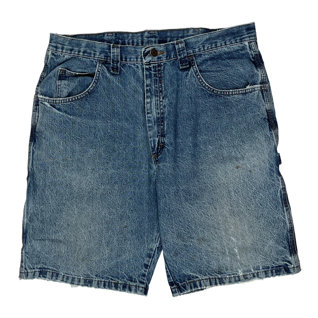 Wrangler Carpenter Shorts - 34W 10L Blue Cotton - Image 2