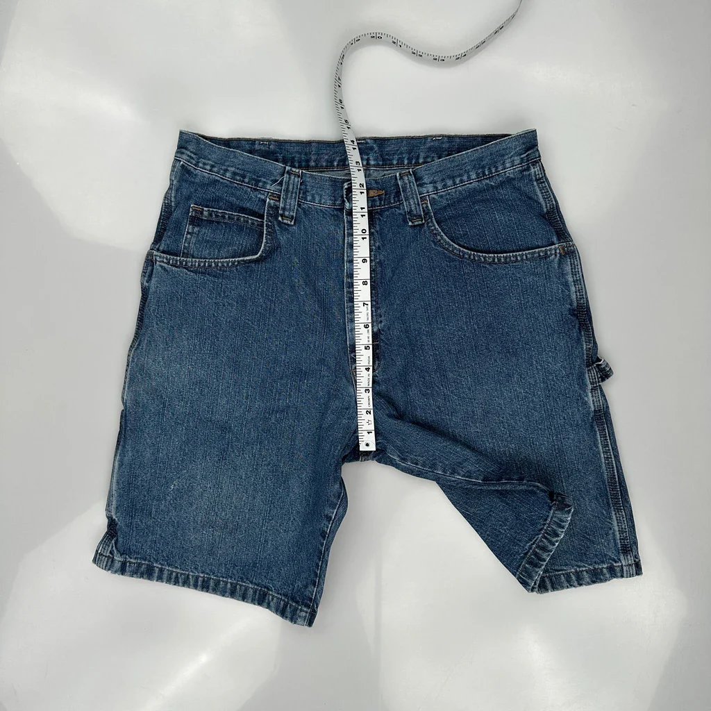 Wrangler Carpenter Shorts - 34W 10L Blue Cotton - Image 4