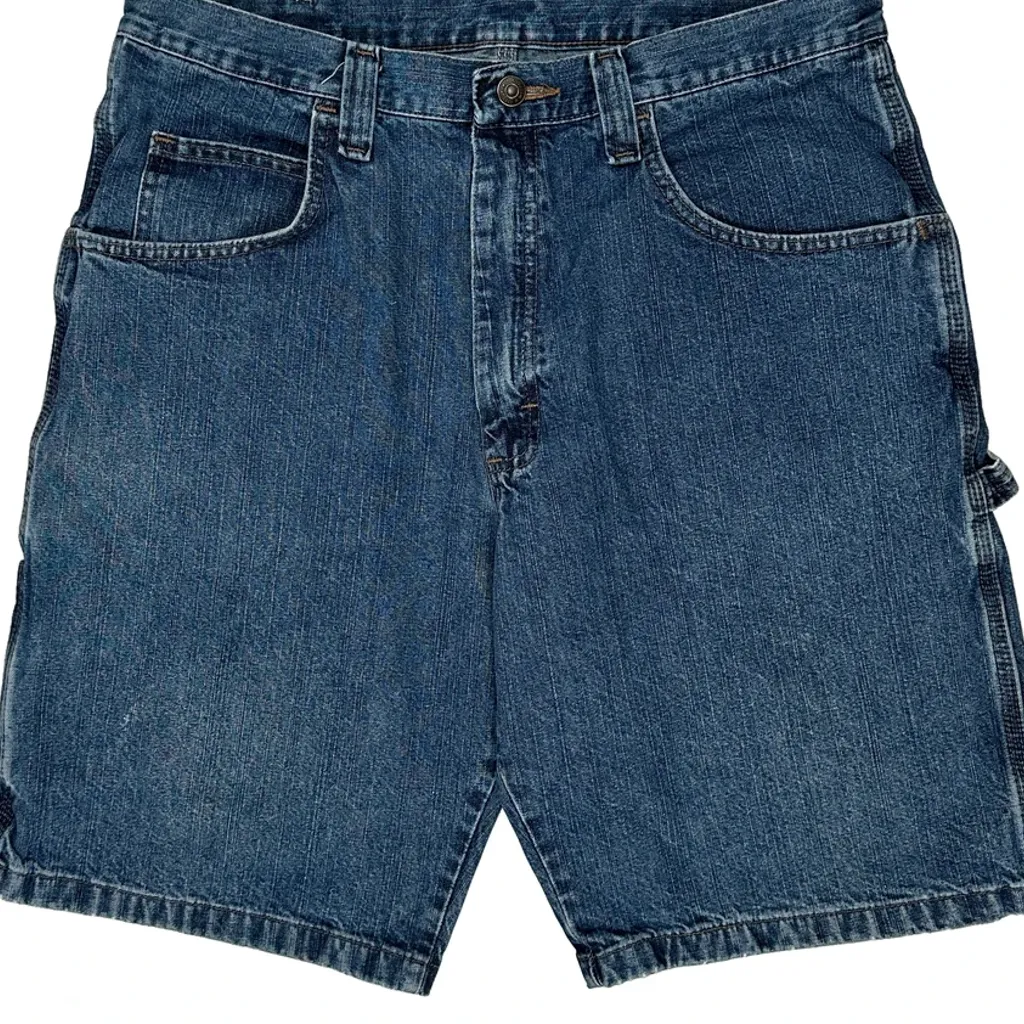 Wrangler Carpenter Shorts - 34W 10L Blue Cotton - Image 9