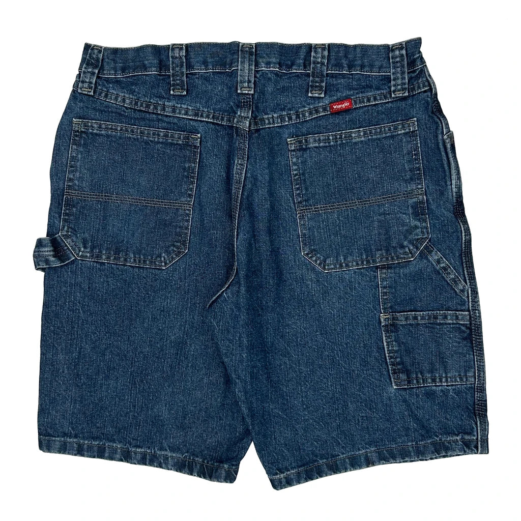 Wrangler Carpenter Shorts - 34W 10L Blue Cotton
