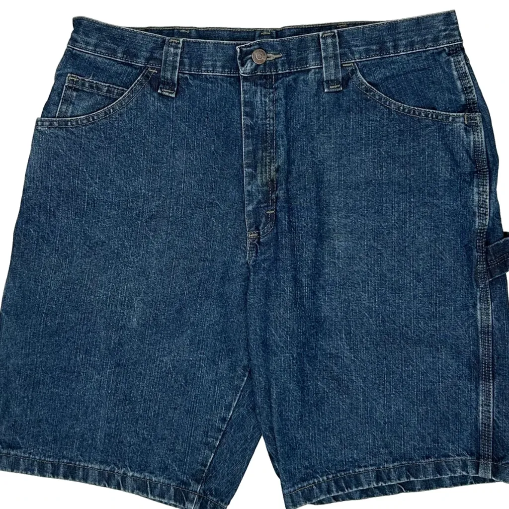 Wrangler Carpenter Shorts - 34W 10L Blue Cotton - Image 10