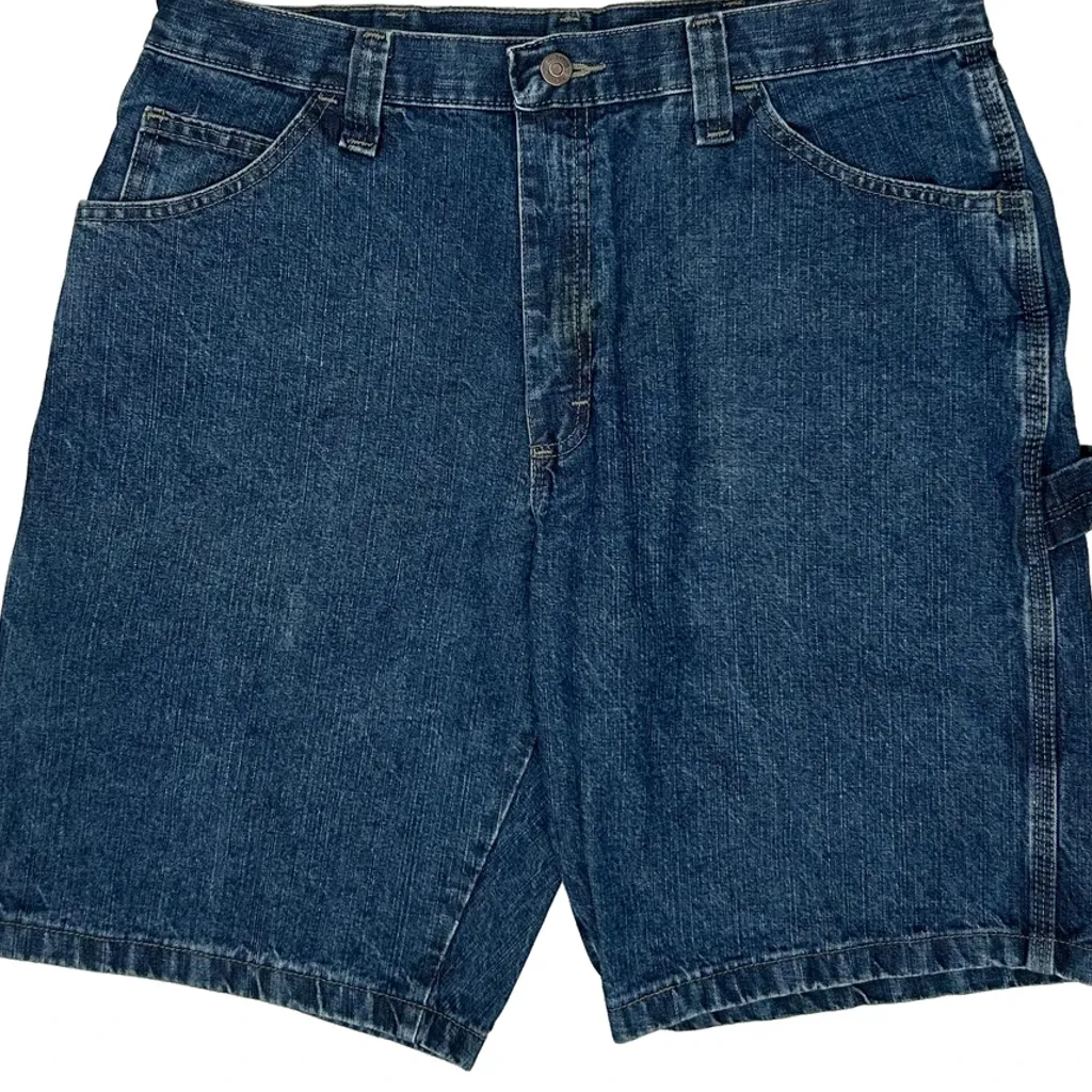 Wrangler Carpenter Shorts - 34W 10L Blue Cotton - Image 11