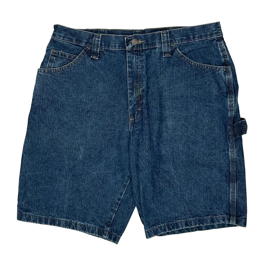 Wrangler Carpenter Shorts - 34W 10L Blue Cotton - Image 2