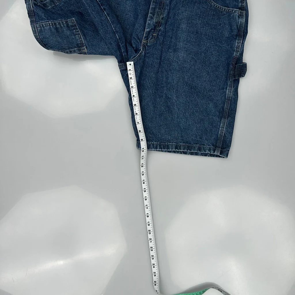 Wrangler Carpenter Shorts - 34W 10L Blue Cotton - Image 5