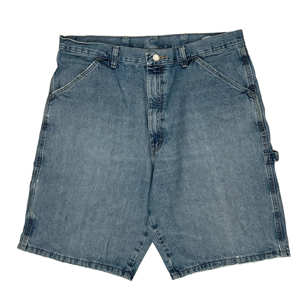 Wrangler Carpenter Shorts - 34W 9L Blue Cotton - Image 2
