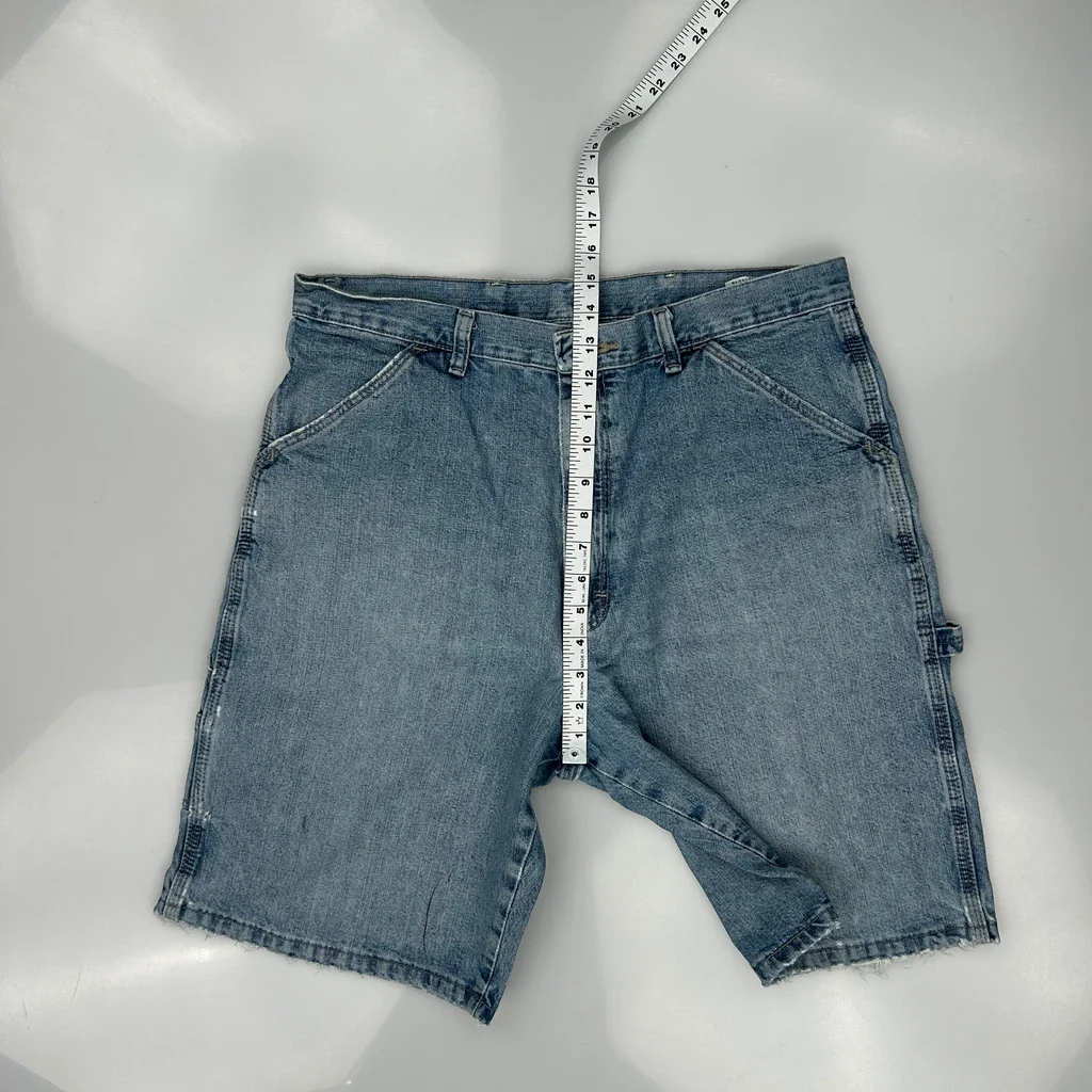 Wrangler Carpenter Shorts - 34W 9L Blue Cotton - Image 4