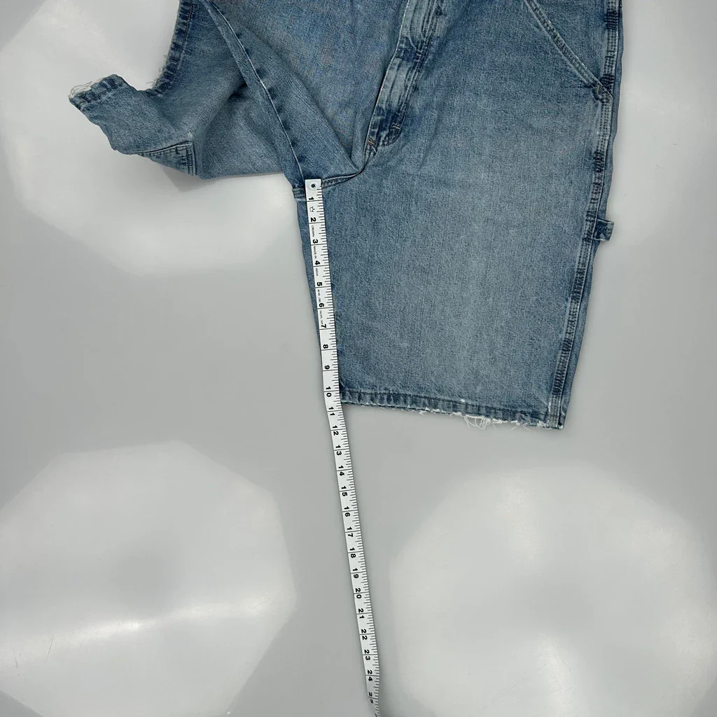 Wrangler Carpenter Shorts - 34W 9L Blue Cotton - Image 5