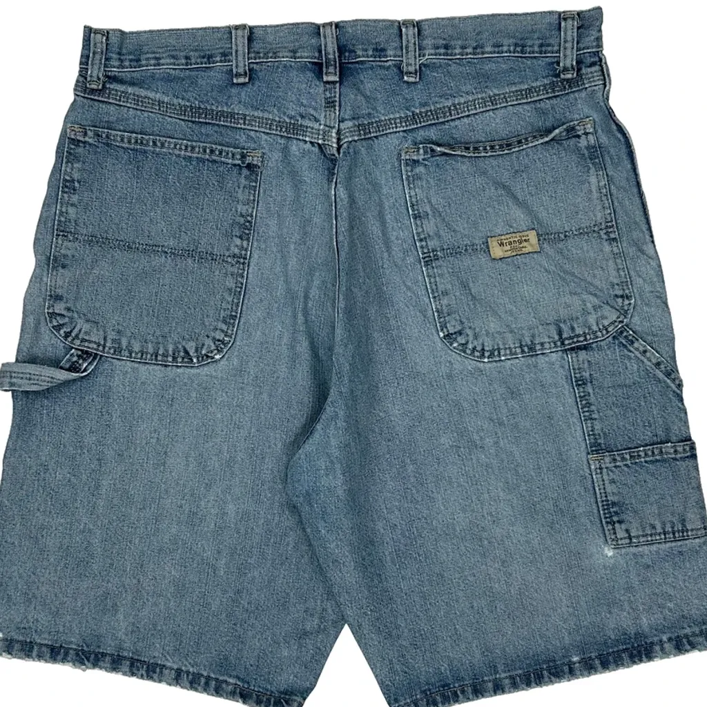 Wrangler Carpenter Shorts - 34W 9L Blue Cotton - Image 7
