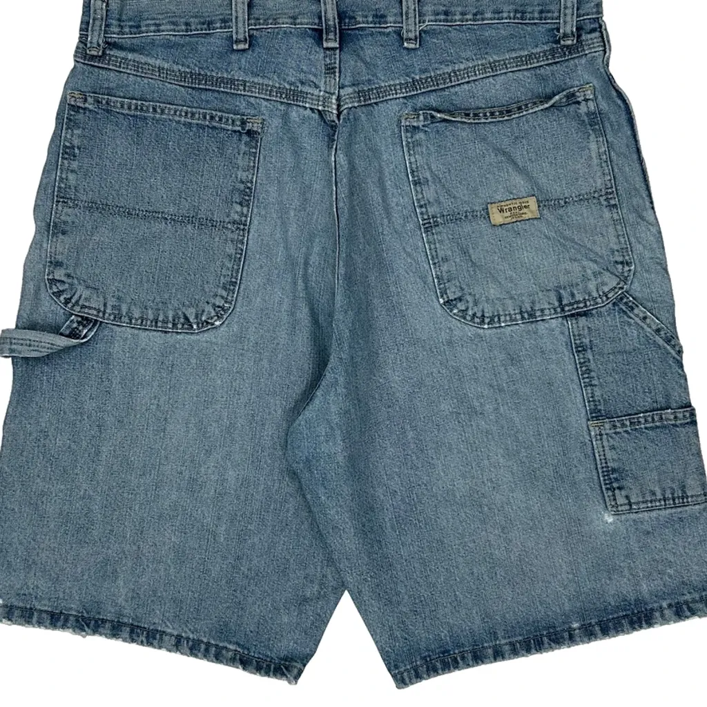Wrangler Carpenter Shorts - 34W 9L Blue Cotton - Image 8