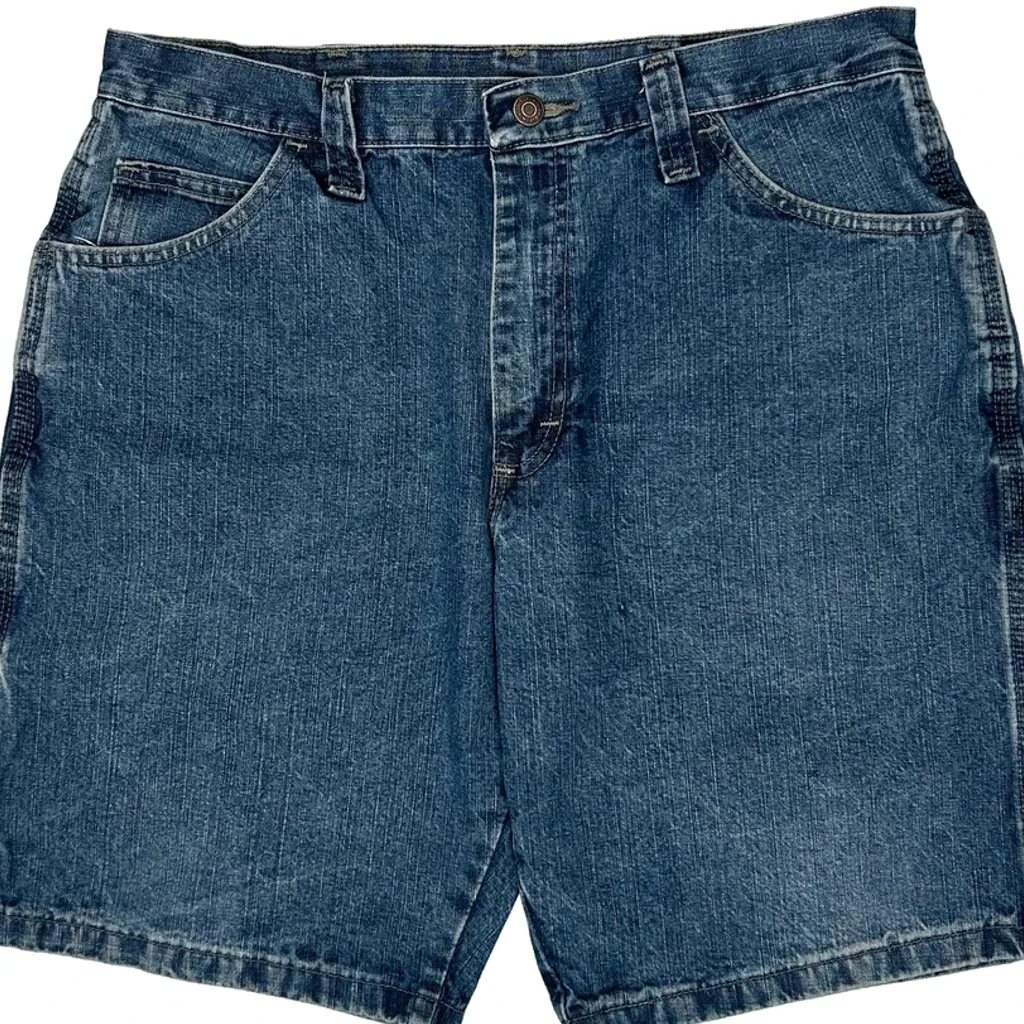 Wrangler Carpenter Shorts - 34W 9L Blue Cotton - Image 10