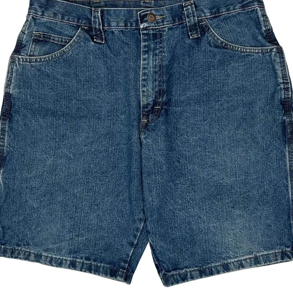 Wrangler Carpenter Shorts - 34W 9L Blue Cotton - Image 9