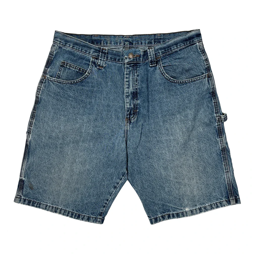 Wrangler Carpenter Shorts - 34W 10L Blue Cotton - Image 2