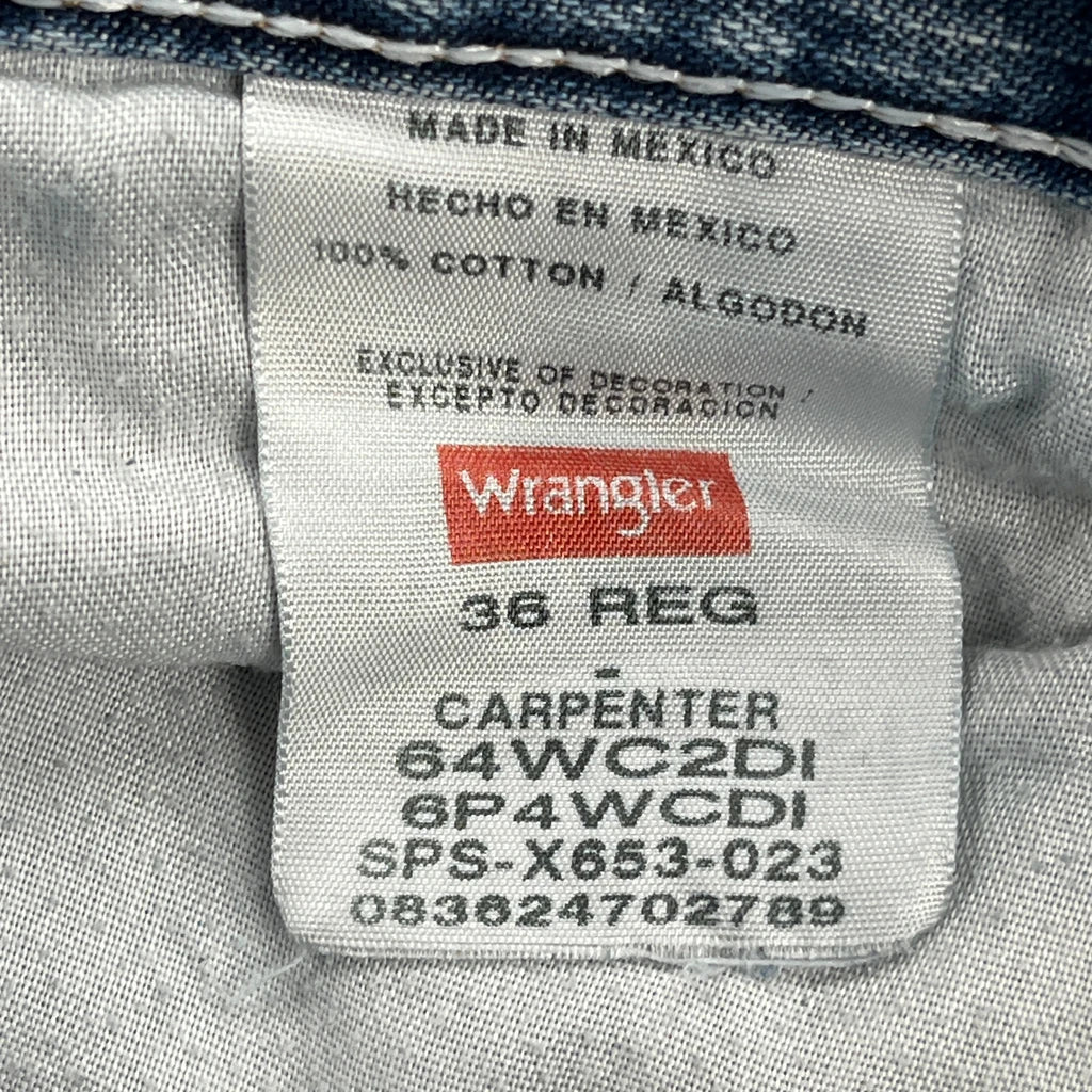 Wrangler Carpenter Shorts - 34W 10L Blue Cotton - Image 6