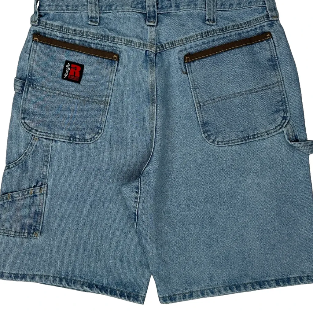 Wrangler Carpenter Shorts - 35W 10L Blue Denim - Image 8