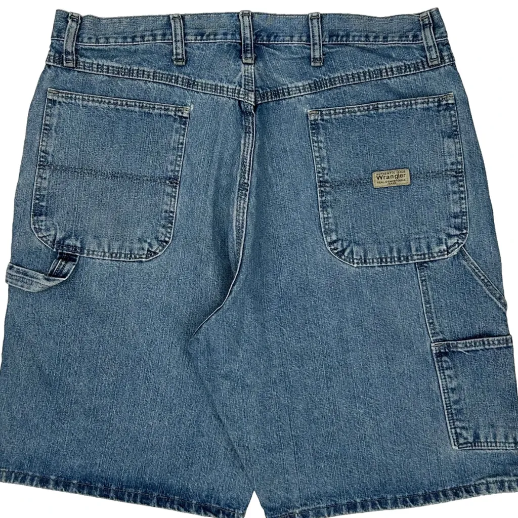 Wrangler Carpenter Shorts - 35W 9L Blue Cotton - Image 6