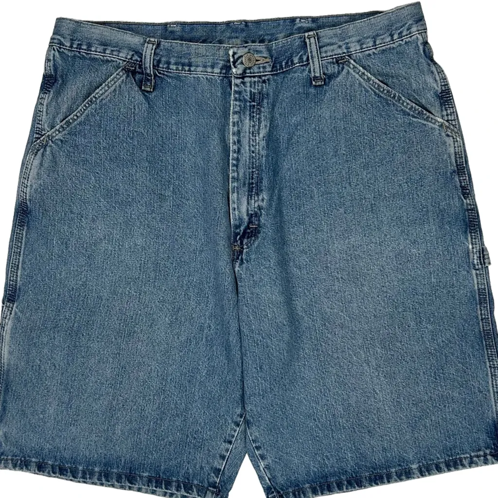 Wrangler Carpenter Shorts - 35W 9L Blue Cotton - Image 8