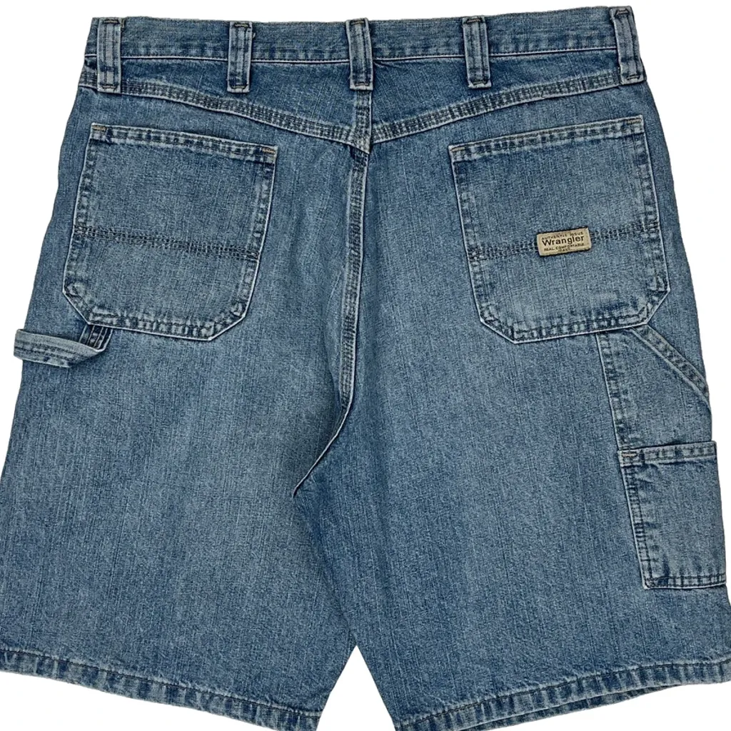 Wrangler Carpenter Shorts - 36W 11L Blue Denim - Image 7