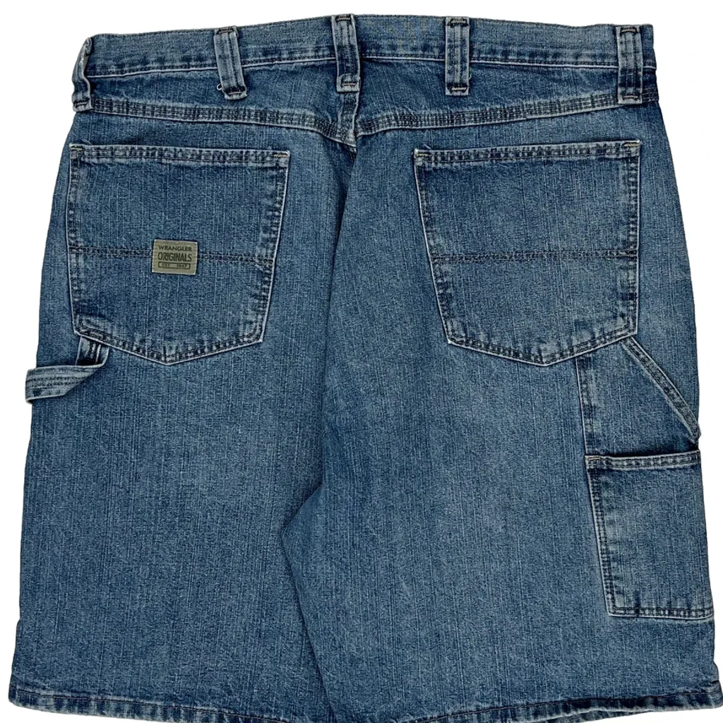 Wrangler Carpenter Shorts - 36W 9L Blue Denim - Image 7