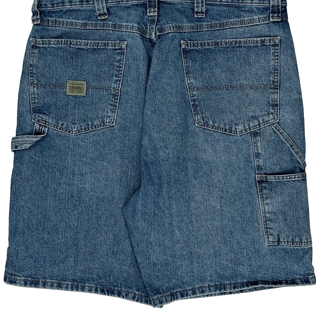 Wrangler Carpenter Shorts - 36W 9L Blue Denim - Image 8