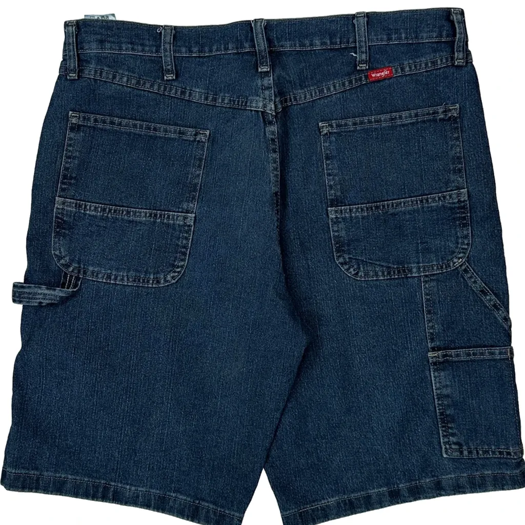Wrangler Carpenter Shorts - 36W 10L Blue Cotton - Image 7