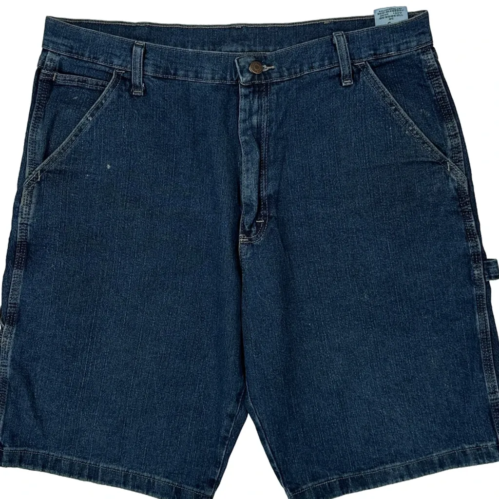 Wrangler Carpenter Shorts - 36W 10L Blue Cotton - Image 9