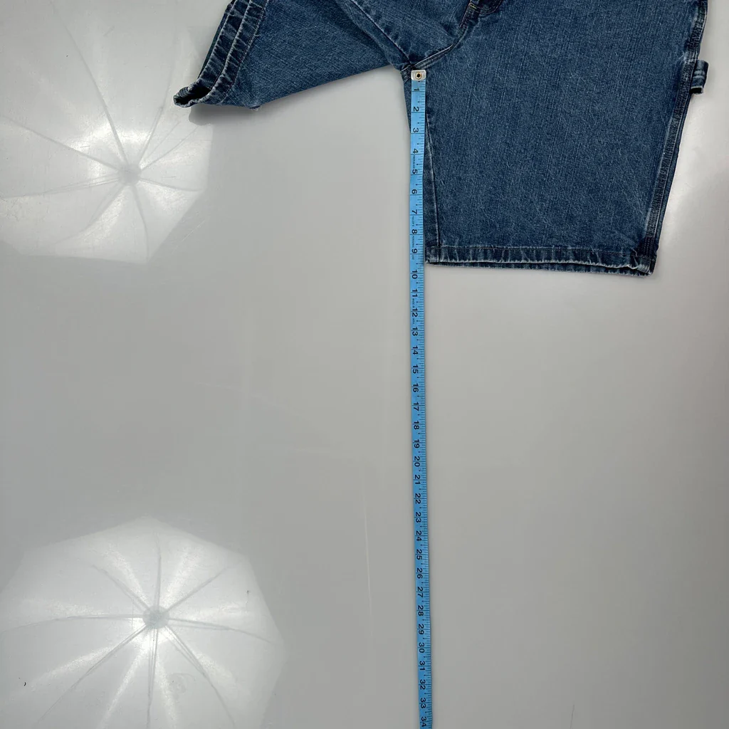 Wrangler Carpenter Shorts - 36W 10L Blue Cotton - Image 5