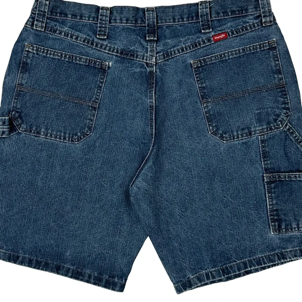 Wrangler Carpenter Shorts - 36W 10L Blue Cotton - Image 8