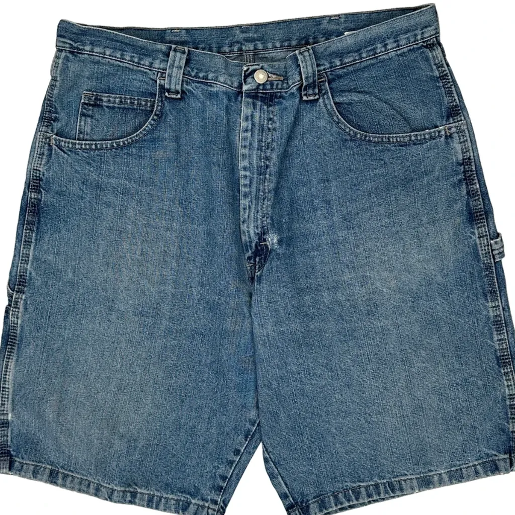Wrangler Double Knee Carpenter Shorts - 36W 10L Blue Cotton - Image 11