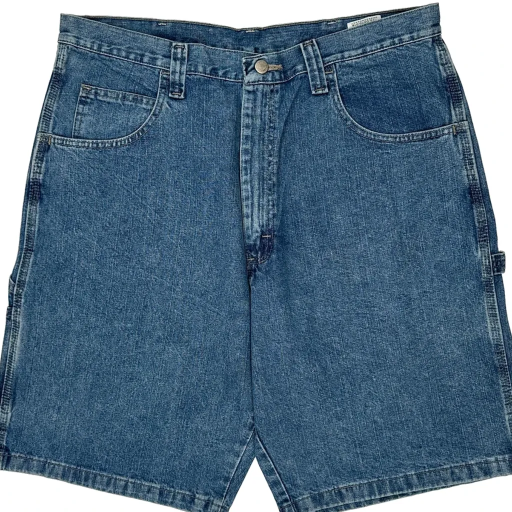 Wrangler Double Knee Carpenter Shorts - 36W 10L Blue Cotton - Image 10