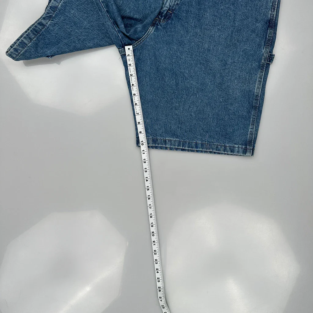 Wrangler Double Knee Carpenter Shorts - 36W 10L Blue Cotton - Image 5