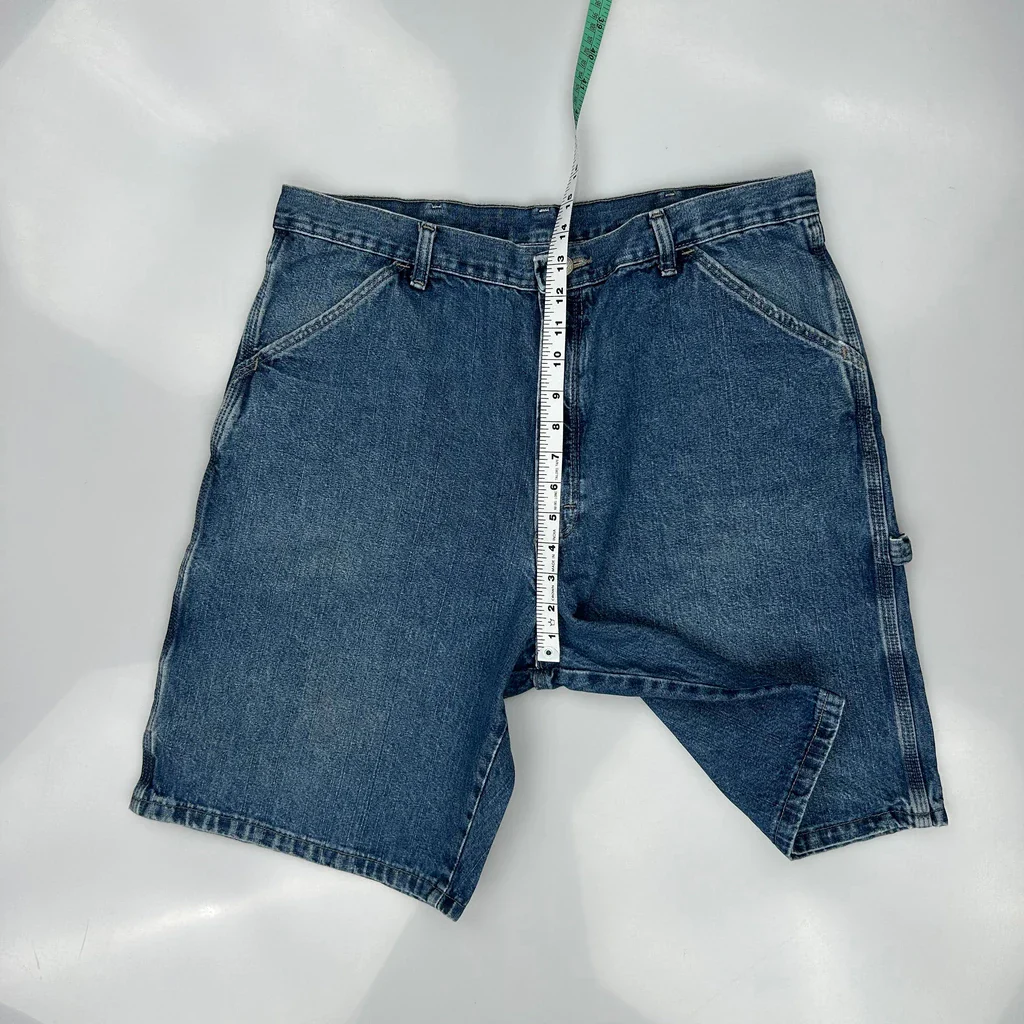 Wrangler Carpenter Shorts - 36W 9L Blue Cotton - Image 4