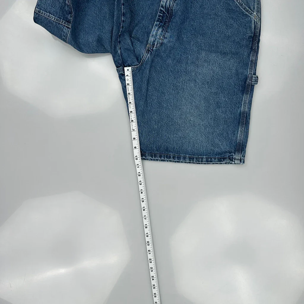 Wrangler Carpenter Shorts - 36W 9L Blue Cotton - Image 5