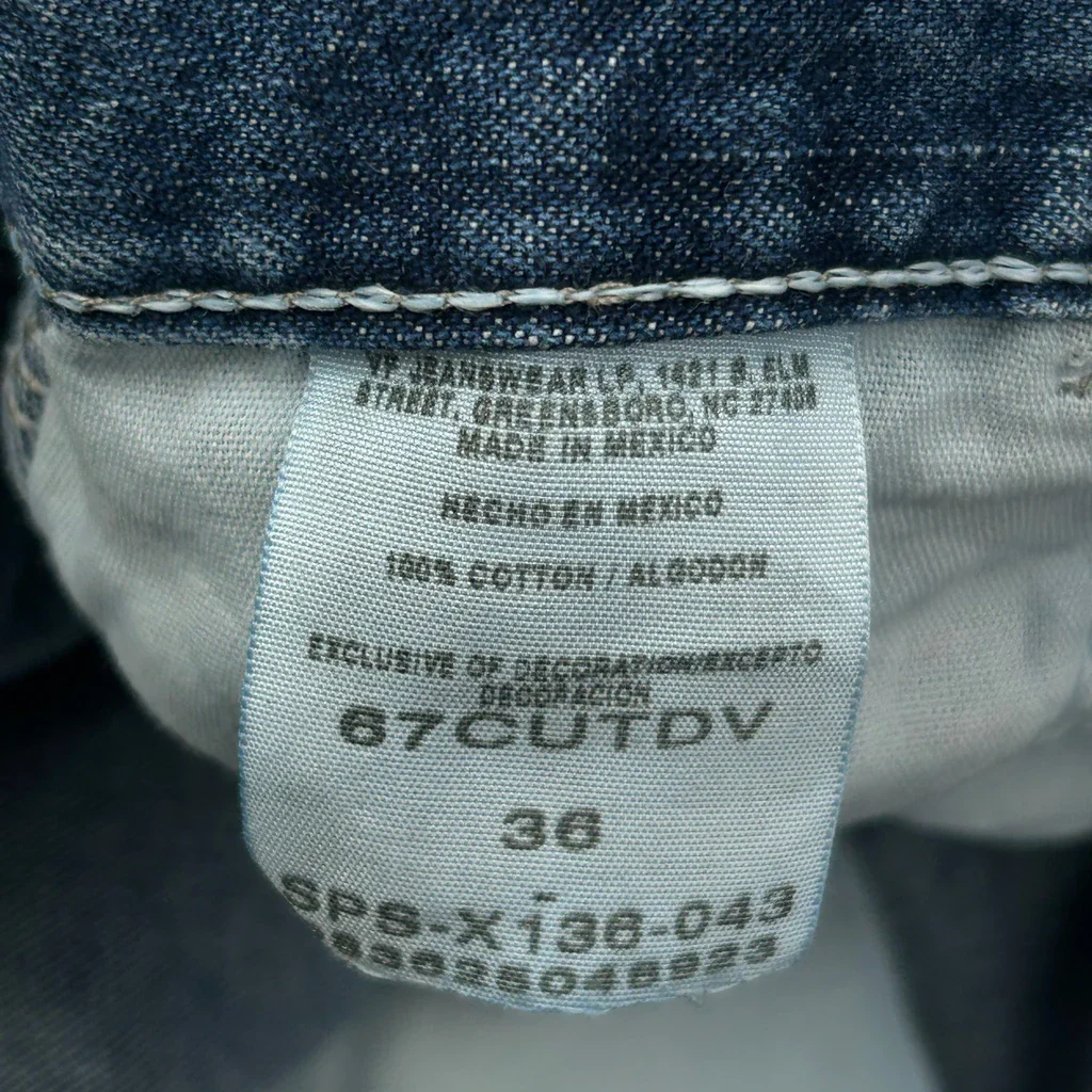 Wrangler Carpenter Shorts - 36W 9L Blue Cotton - Image 6