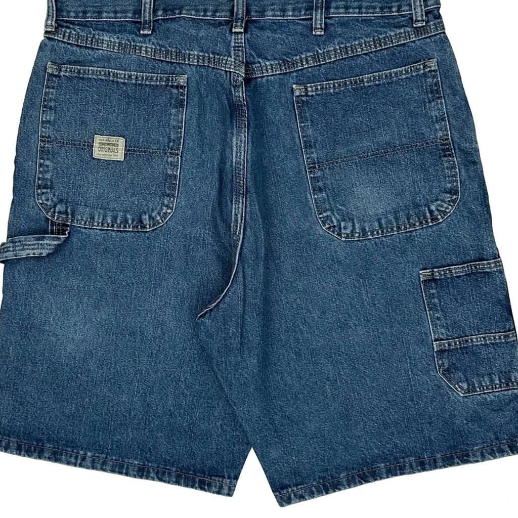 Wrangler Carpenter Shorts - 36W 9L Blue Cotton - Image 8