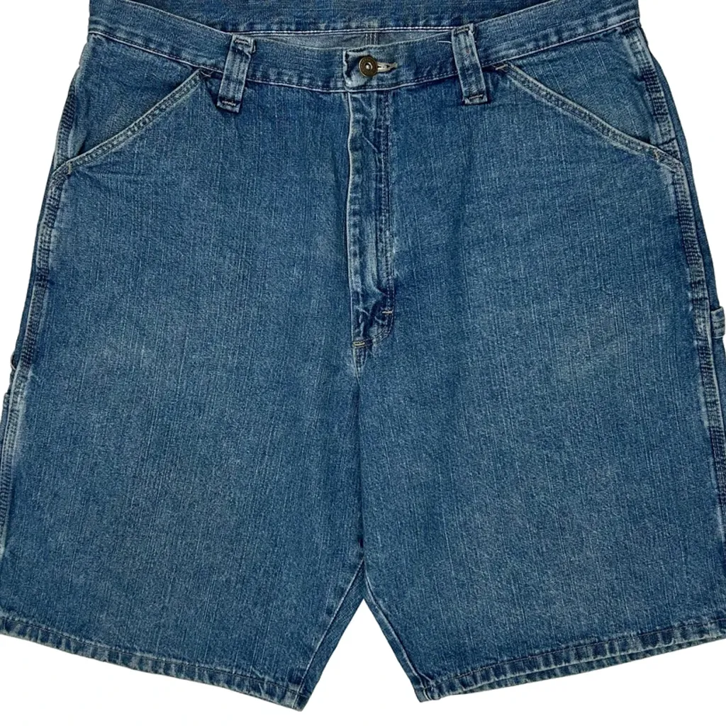 Wrangler Carpenter Shorts - 36W 9L Blue Cotton - Image 10