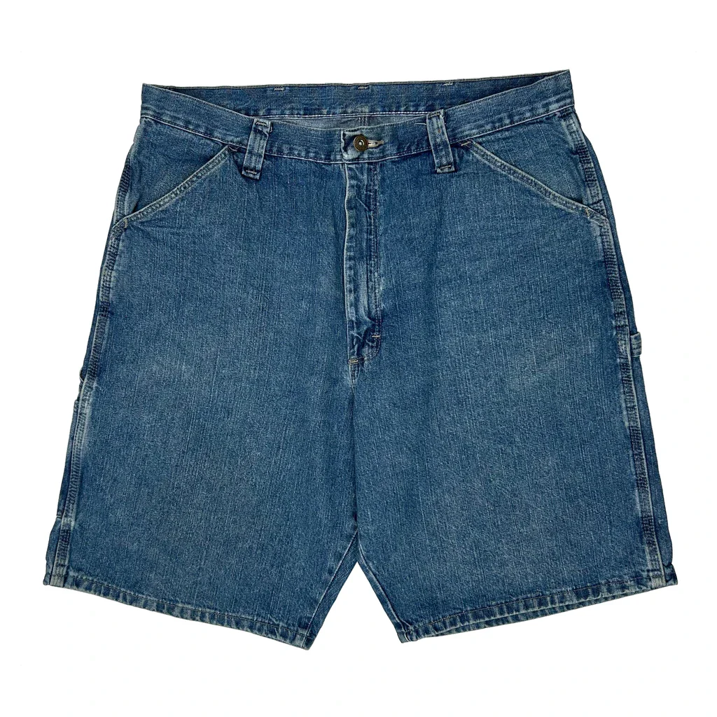 Wrangler Carpenter Shorts - 36W 9L Blue Cotton - Image 2