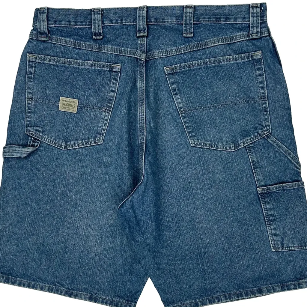 Wrangler Carpenter Shorts - 36W 9L Blue Cotton - Image 8