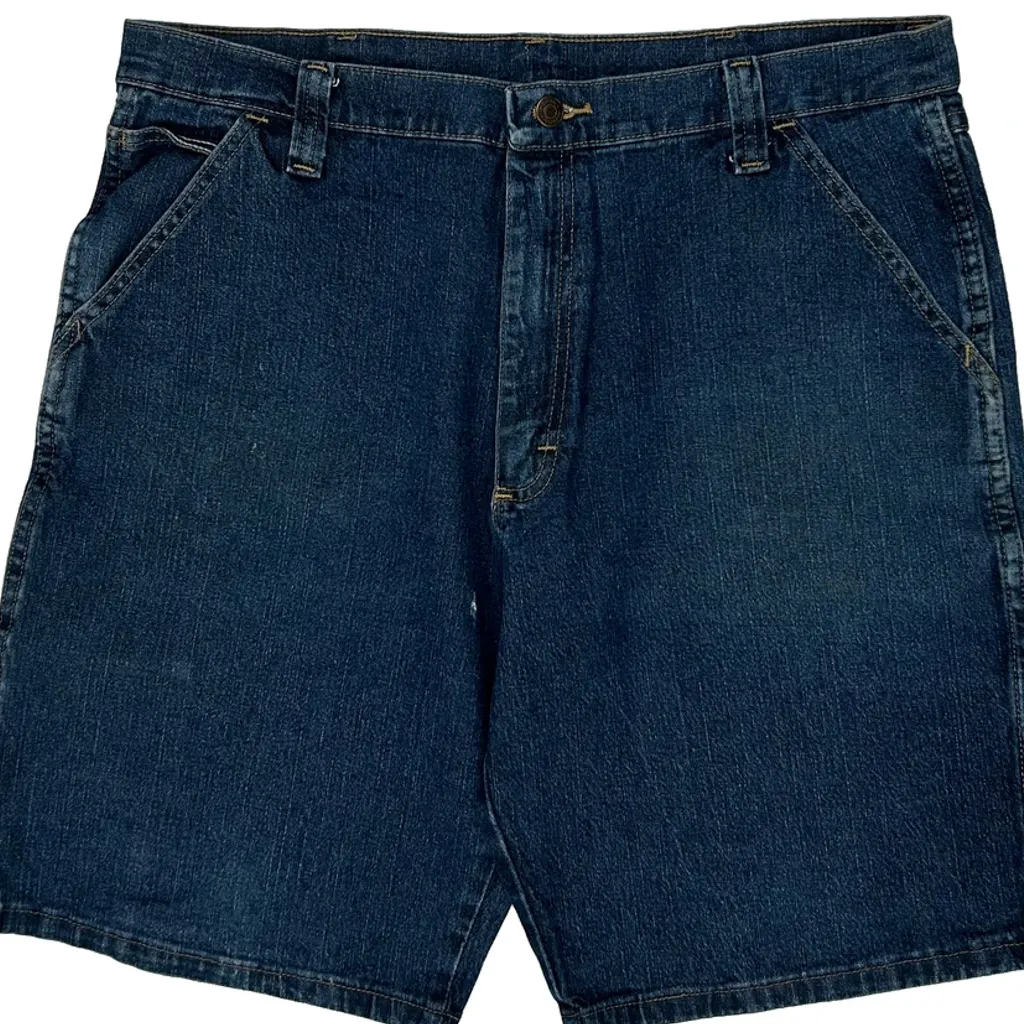Wrangler Carpenter Shorts - 36W 10L Blue Cotton - Image 10
