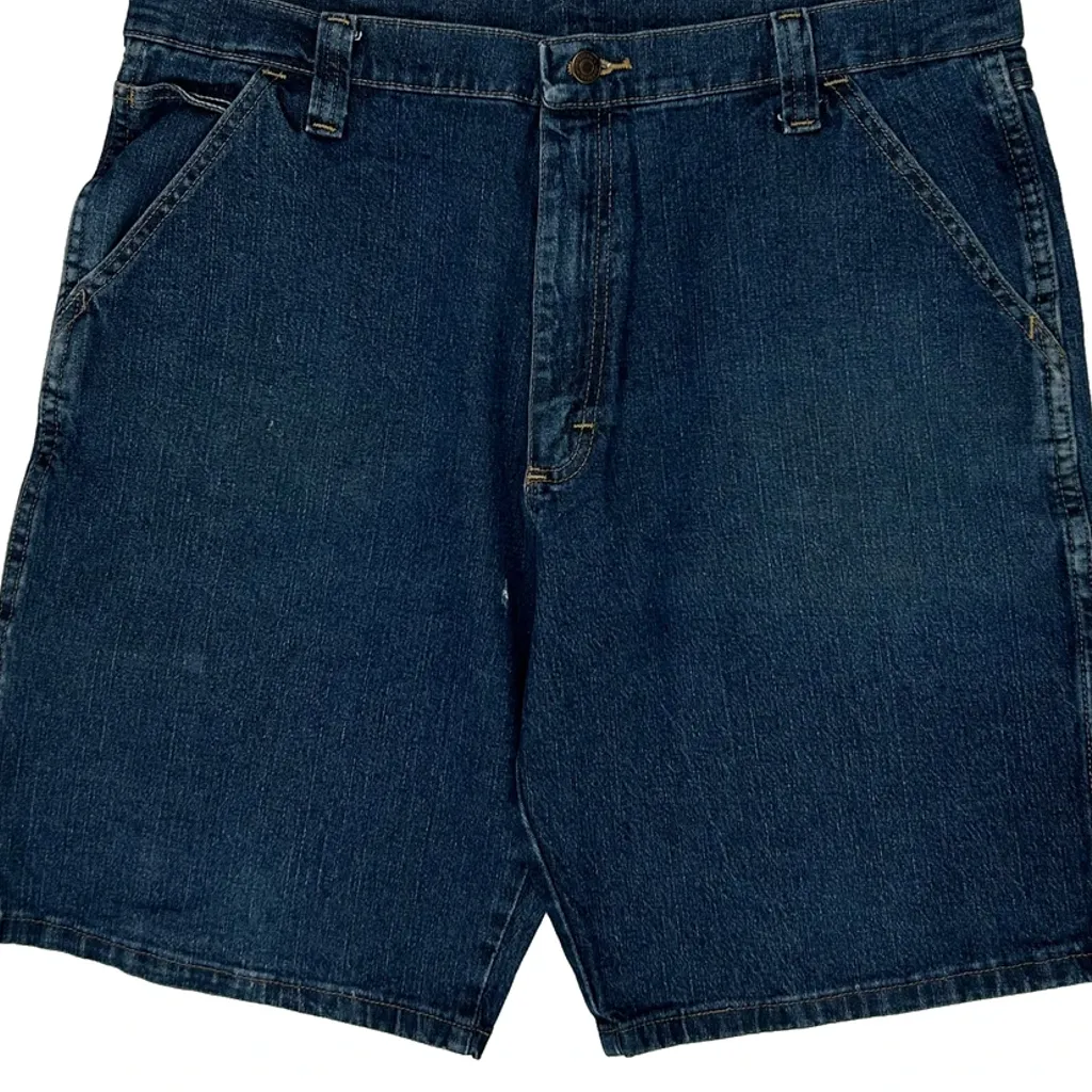 Wrangler Carpenter Shorts - 36W 10L Blue Cotton - Image 9