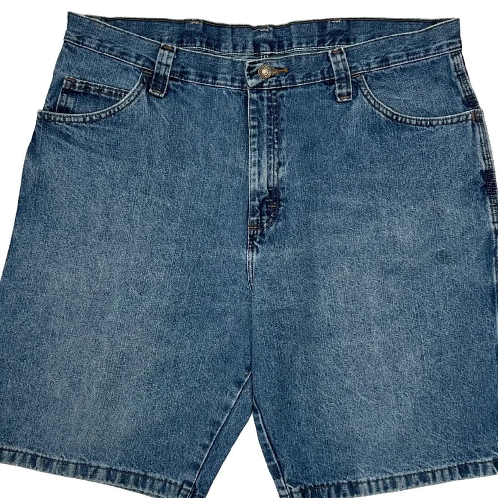 Wrangler Carpenter Shorts - 36W 9L Blue Cotton - Image 10