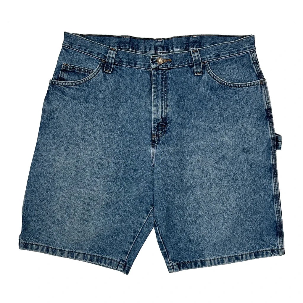Wrangler Carpenter Shorts - 36W 9L Blue Cotton - Image 2