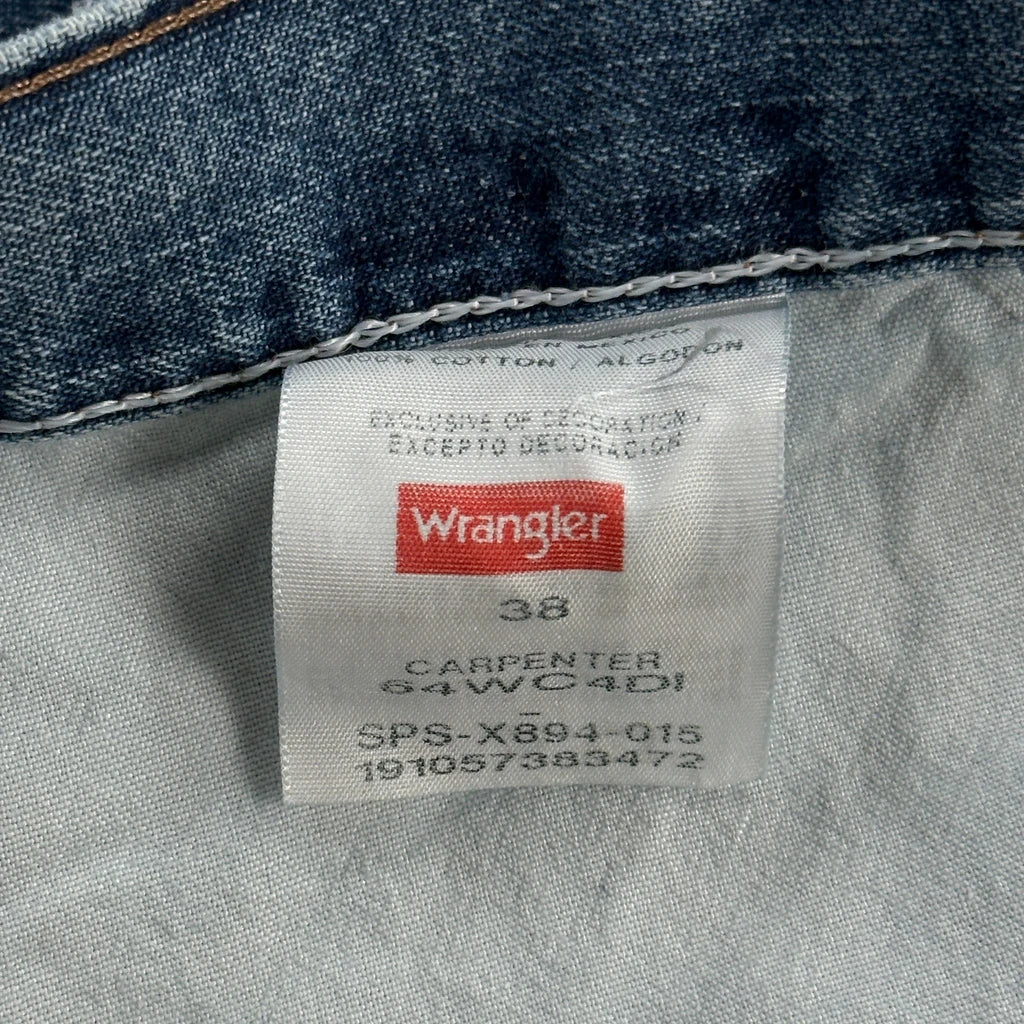 Wrangler Carpenter Shorts - 36W 9L Blue Cotton - Image 6